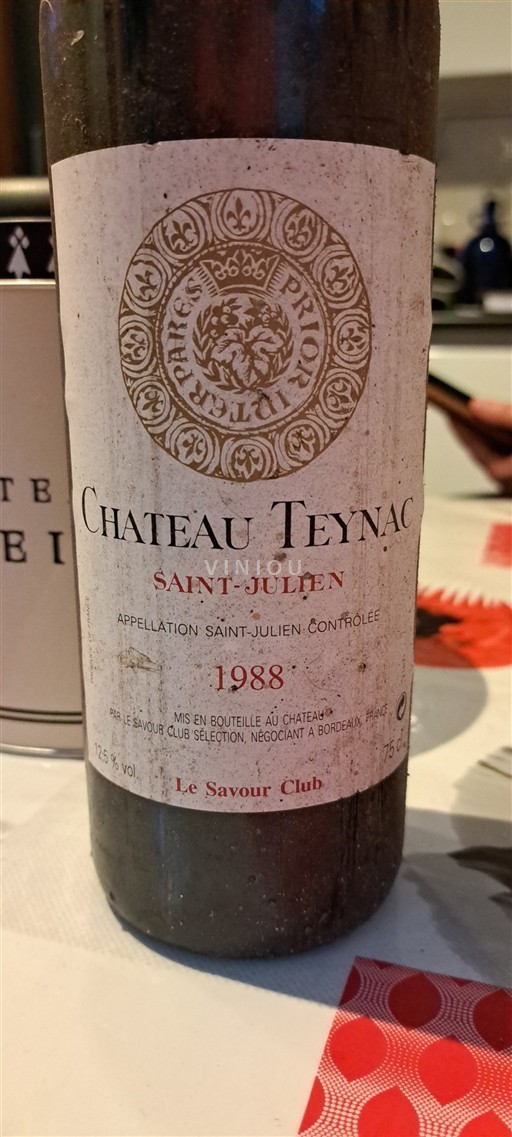 Bordeaux Saint-Julien Grand Cru Château Teynac 1988