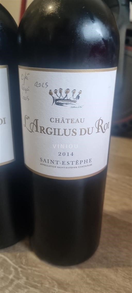 Vin Rouge sec Château Argilus du Roi 2014 France Bordeaux Saint-Estèphe AOC