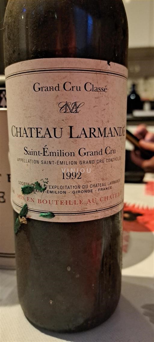 Bordeaux Saint-Émilion Grand Cru Château Larmande 1992