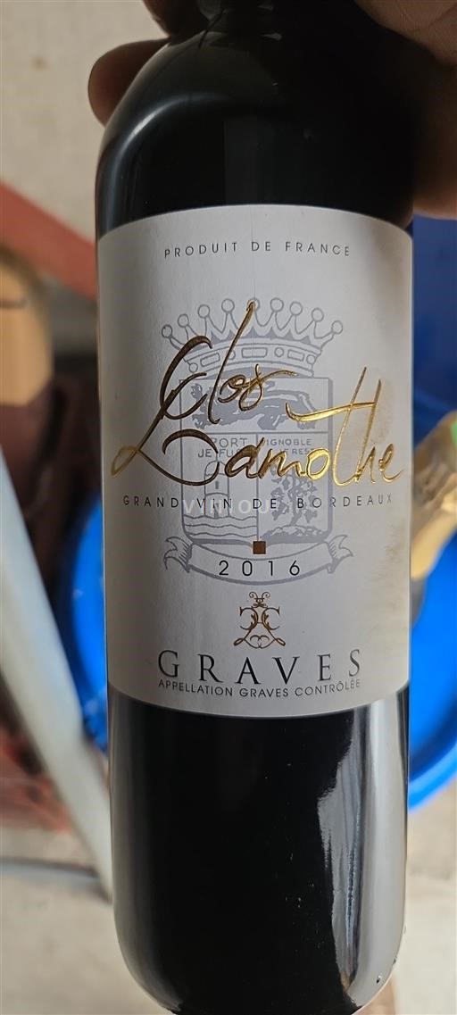 Bordéus Graves Clos Lamothe 2016