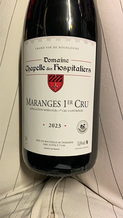 Bourgondië Maranges Premier Cru Domaine Chapelle des Hospitaliers 2023