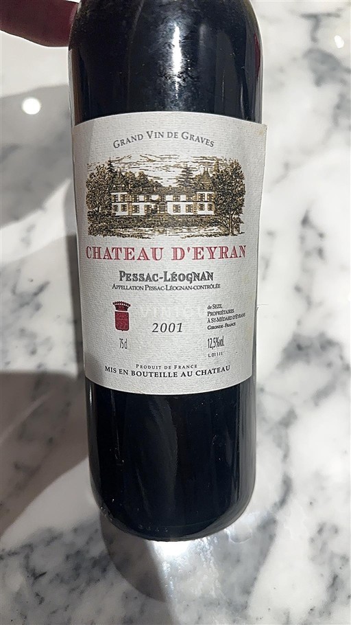 Bordeaux Pessac-Léognan Château Eyran 2001