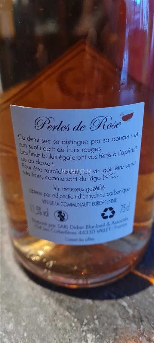 Loirevallei Rosé de Loire Didier Blanck Perles de Rosé Niet-geïntegreerd