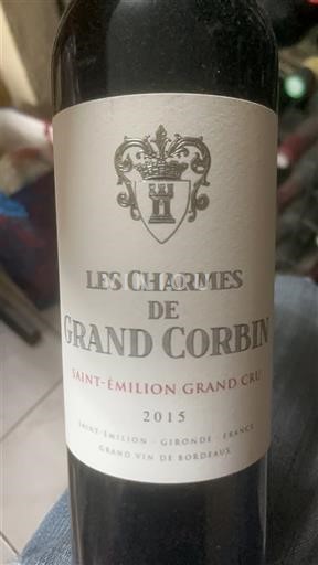 Bordeaux Saint-Émilion Grand Cru Grand Cru Grand Corbin Les Charmes de Grand Corbin 2015