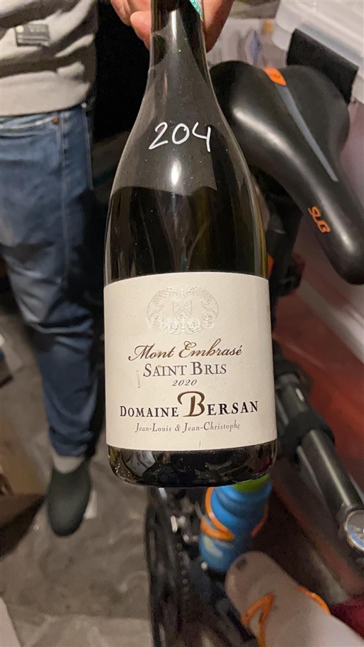 Burgundi Saint-Bris Domaine Bersan Mont Embrasé 2020