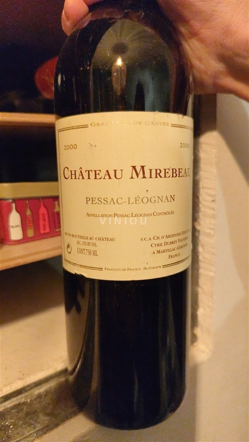 Bordeaux Pessac-Léognan Château Mirebeau 2000