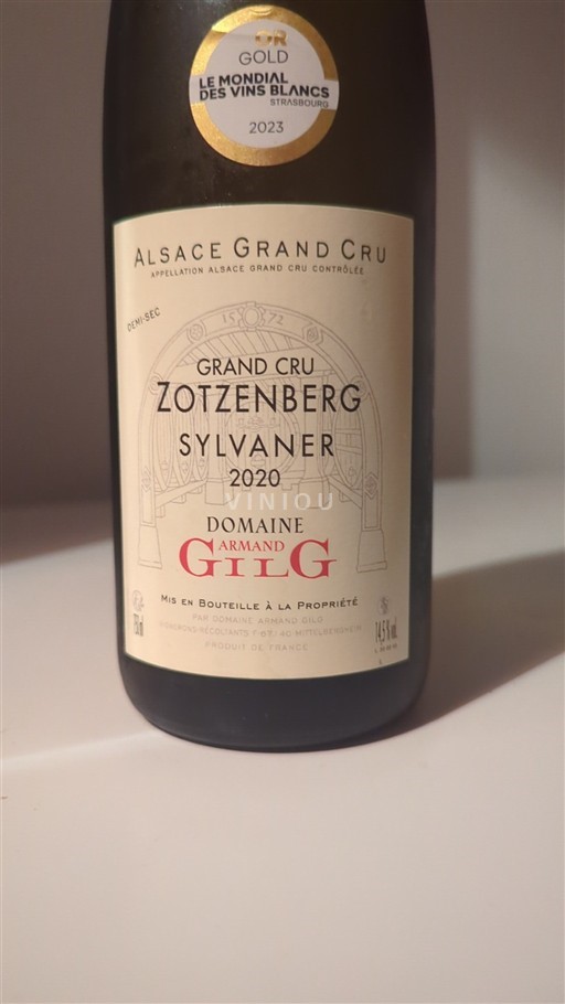 Alsace Alsace Grand Cru Grand Cru Domaine Armand Gilg Zotzenberg Sylvaner 2020