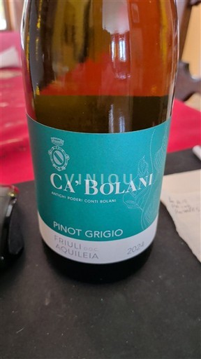 Фріулі-Венеція-Джулія Фріулі Аквілея Ca' Bolani Pinot Grigio 2024