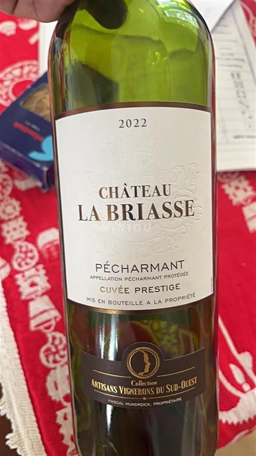 Sydväst Pécharmant Château La Briasse Prestige 2022
