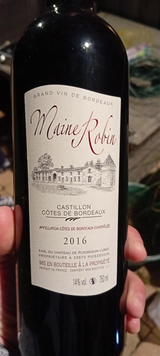 Bordeaux Côtes de Bordeaux Maine Robin 2016