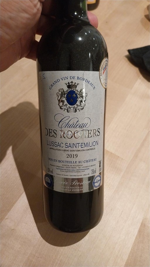 Bordeaux Lussac-saint-émilion Château Des Rochers 2019