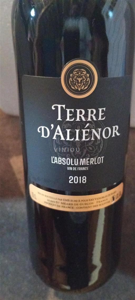 Bordeaux Non specificato Terre Aliénor L'Absolu Merlot 2018