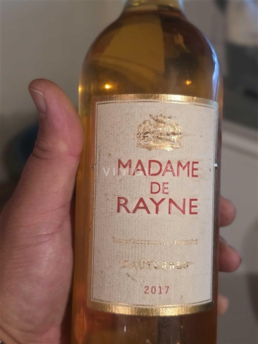 Bordeaux Sauternes Rayne Madame de Rayne 2017