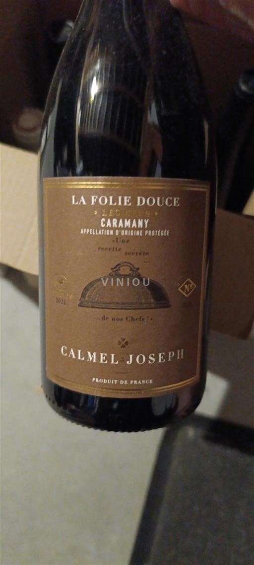 Vin Rouge sec La Folie Douce Calmel & Joseph 2022 France Roussillon AOC