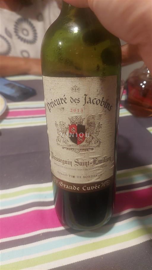 Bordeaux Puisseguin-saint-émilion Prieuré des Jacobins Grande 2013