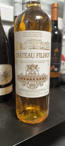 Bordeaux Sauternes Grand Cru Château Filhot 2010