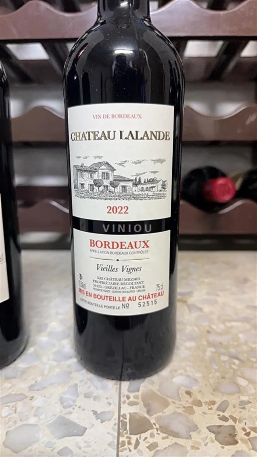 Burdeos Bordeaux Château Lalande Vieilles Vignes 2022
