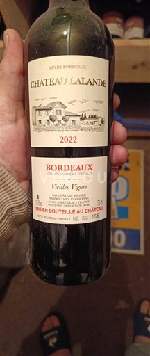 Bordeaux Château Lalande Vieilles Vignes 2022