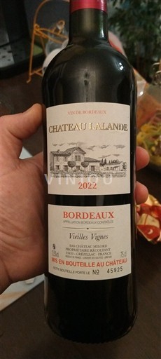 Bordeaux Château Lalande Vieilles Vignes 2022