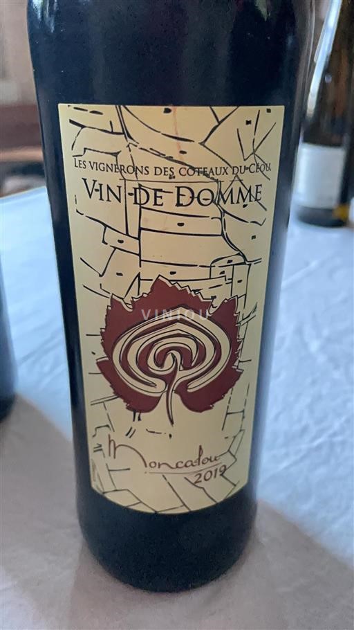 South West Unspecified Les Vignerons des Coteaux du Céou Moncalou 2012
