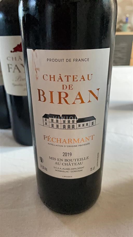 Sydväst Pécharmant Château Biran 2019