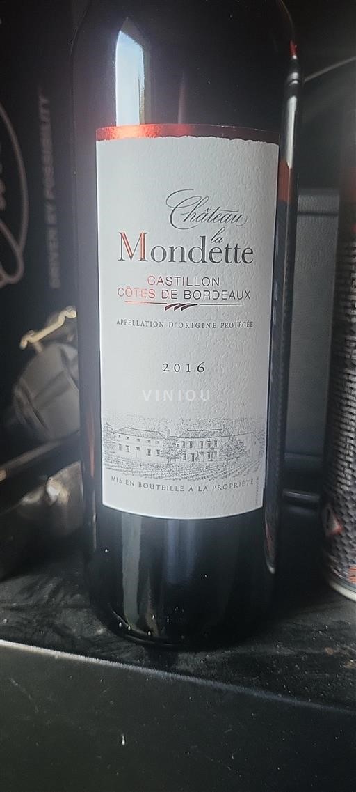 Bordeaux Castillon Côtes de Bordeaux Château La Mondette 2016