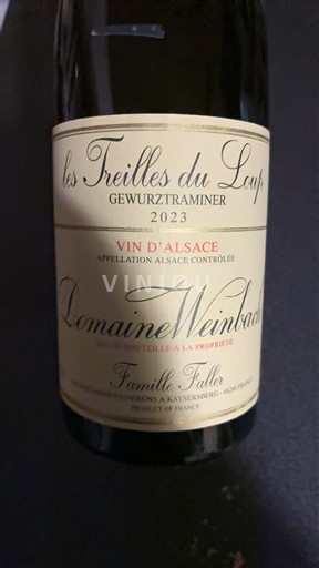 Alzacija Grand Cru Domaine Weinbach Les Treilles du Loup 2023