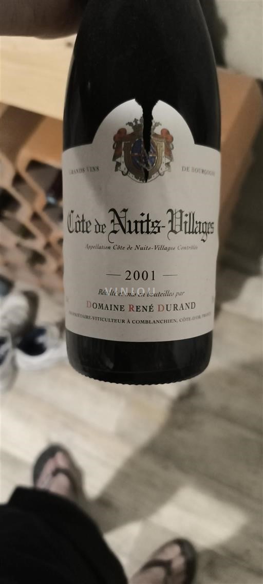 Burgundi Côte de Nuits -kylät Grand Cru Domaine René Durand 2001
