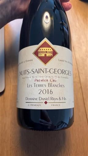 Bourgogne Nuits-saint-georges Premier Cru Domaine Daniel Rion & Fils Les Terres Blanches 2016
