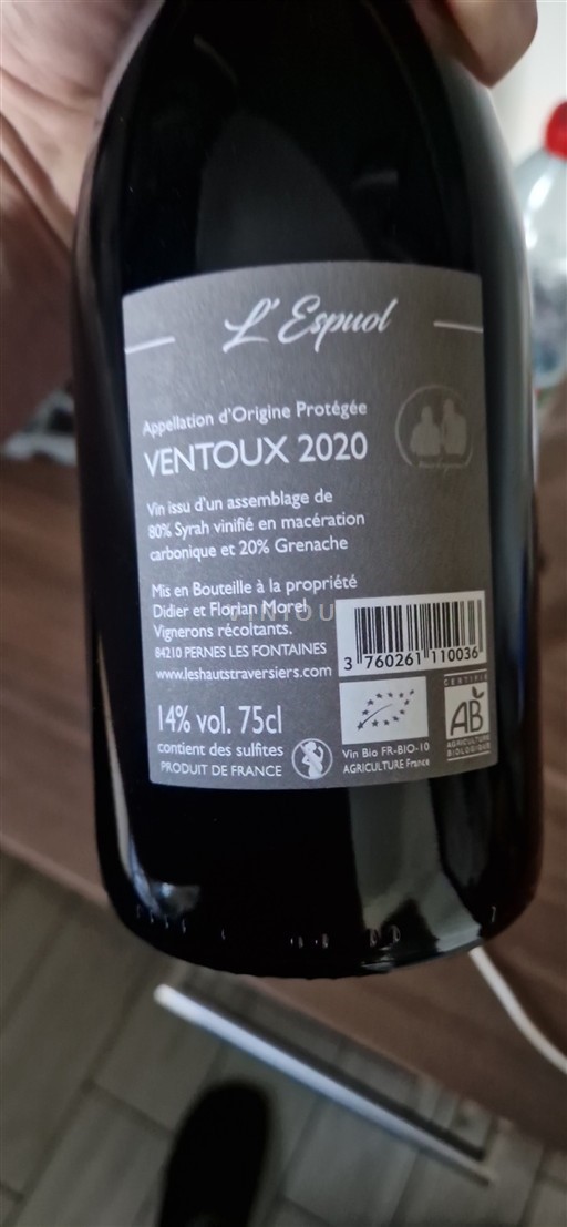 Rhône-dalen Ventoux Les Hauts Traversiers L'Espuol 2020