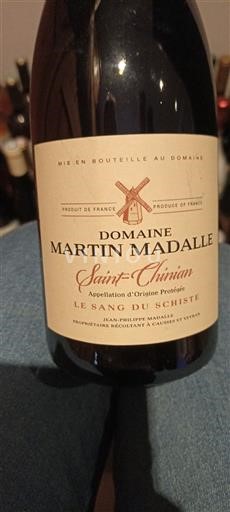 Langvedok Saint-Chinian Domaine Martin Madalle Le Sang du Schiste 2024