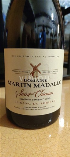 Languedoque Saint-Chinian Domaine Martin Madalle Le Sang du Schiste 2024