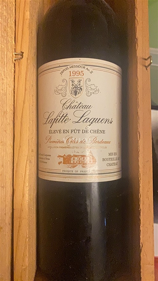 Burdeos Primeras Colinas de Burdeos Château Lafitte Laguens 1995
