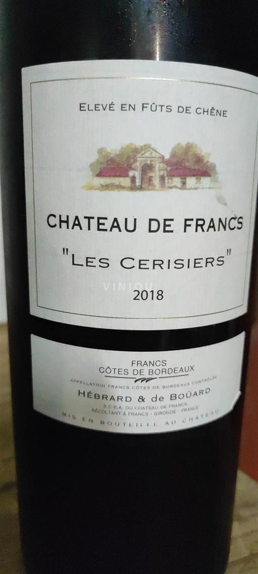 Bordeaux Francs Côtes de Bordeaux Château Francs Les Cerisiers 2018