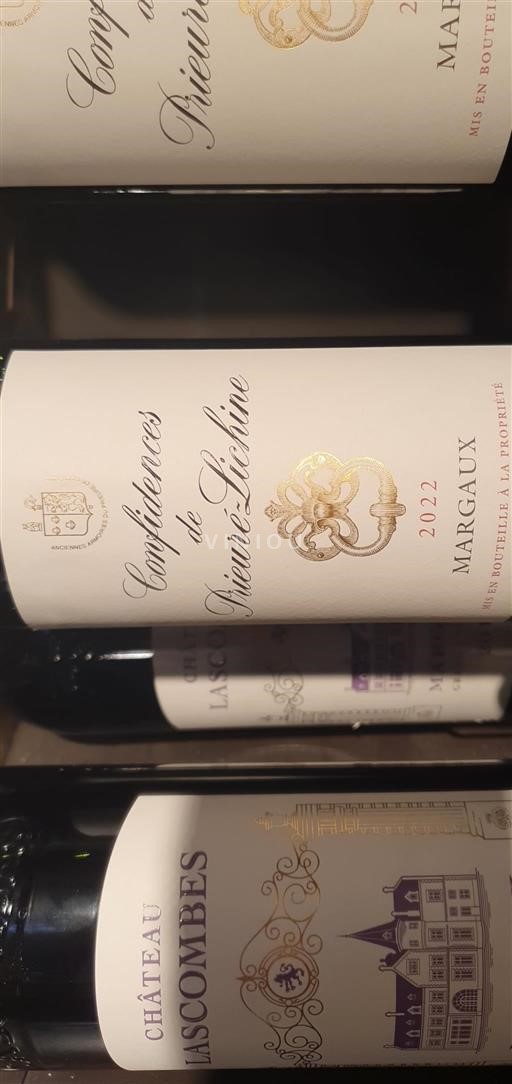 Bordeaux Margaux Prieuré-Lichine Confidences de Prieuré-Lichine 2022