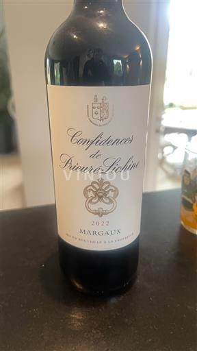 Bordeaux Margaux Prieuré-Lichine Confidences de Prieuré-Lichine 2022