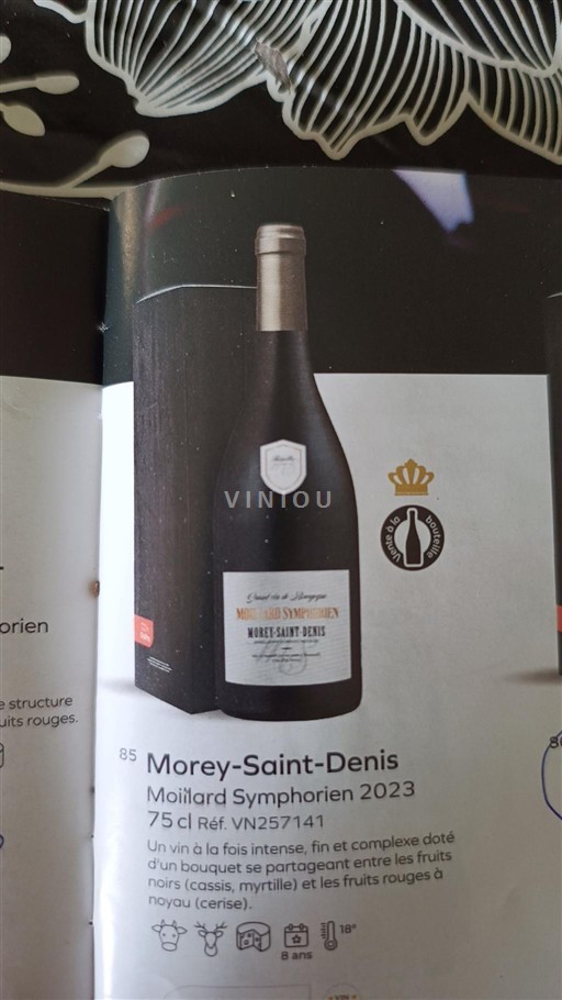 Burgundi Morey-Saint-Denis Moillard Symphorien 2023
