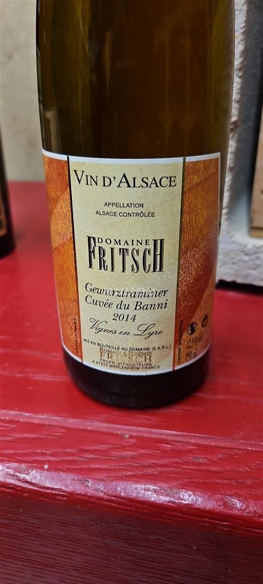 Alsace Domaine Fritsch du Banni Gewurztraminer Vignes en lyre 2014