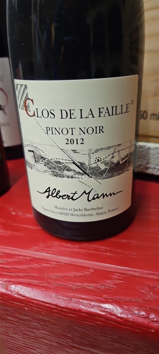 Alzacija Ni doloceno Grand Cru Albert Mann Clos de la Faille 2012