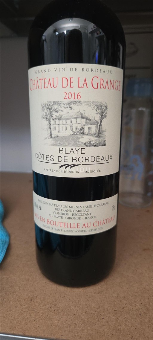 Burdeos Blaye-Côtes de Burdeos Château La Grange 2016
