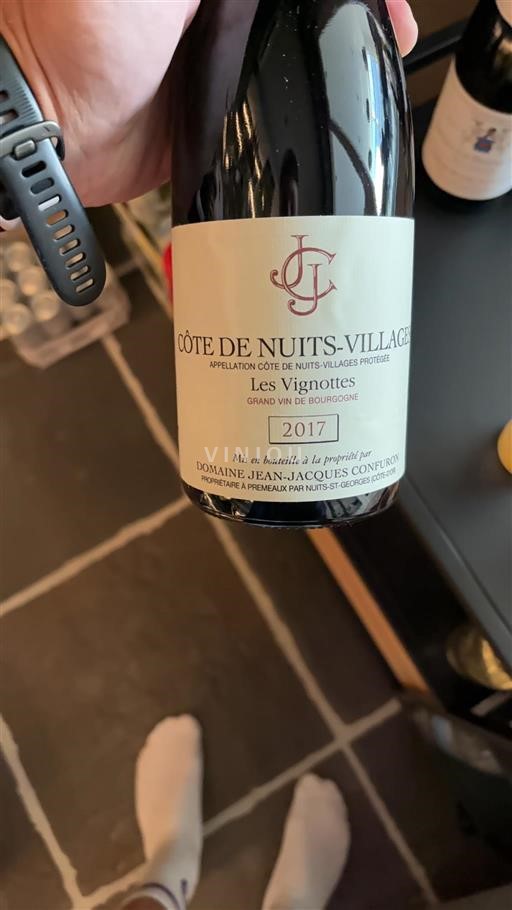 Burgundi Côte de Nuits -kylät Domaine Jean-Jacques Confuron Les Vignottes 2017