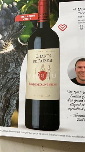 Bordeaux Montagne Saint-Émilion Chants de Faizeau Senza annata