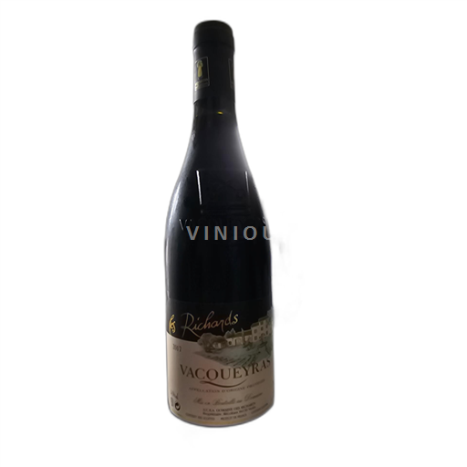 Vin Rouge sec Domaine Des Richards 2017 France Vallée du Rhône Vacqueyras AOC