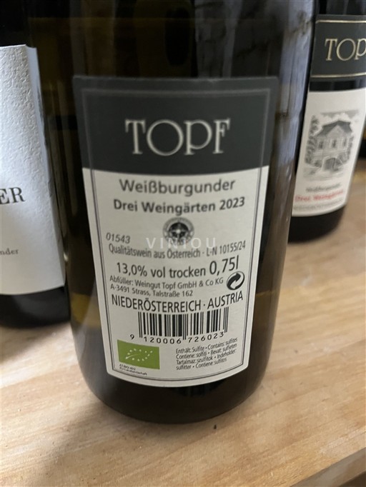 Neder-Oostenrijk Kamptal DAC Topf - Drei Weingärten Weißburgunder 2023