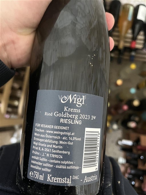 Niederösterreich Kremstal DAC Nigl Ried Goldberg Riesling 2023