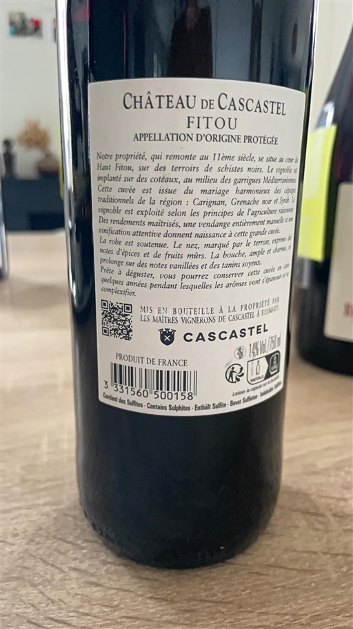 Languedoc Fitou Château Cascatel 2022