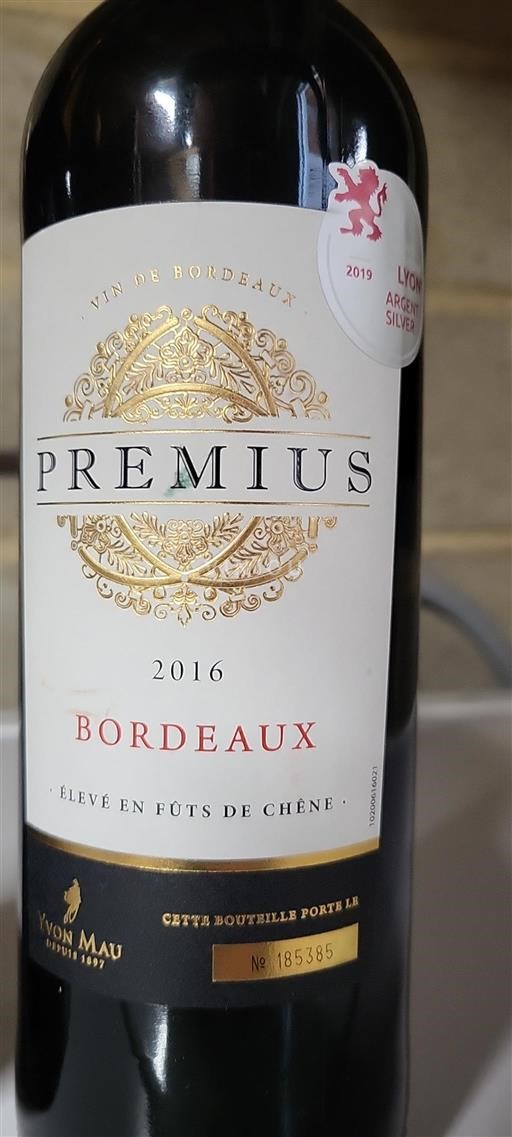 Bordeaux Yvon Mau Premius 2016