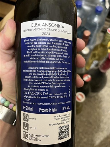Tuscany Elba La Faccenda Ansonica 2024
