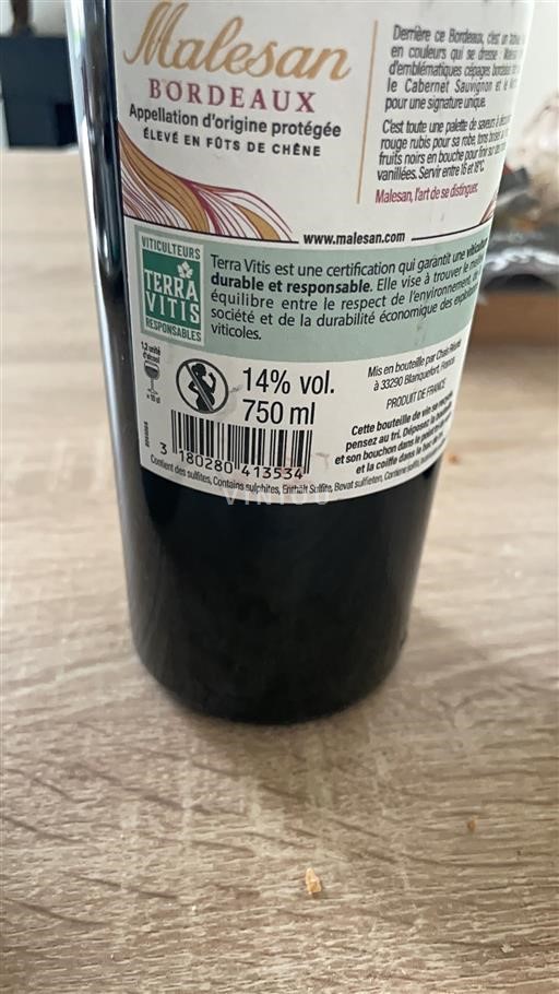 Burdeos Bordeaux Malesan 2022