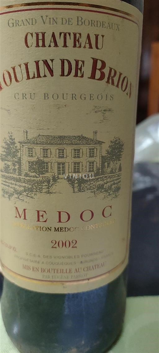 Bordeaux Médoc Cru Bourgeois Château Moulin de Brion 2002